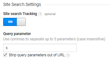 Site Search Settings
