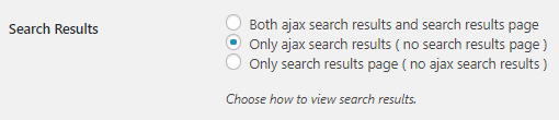 Disable ajax search