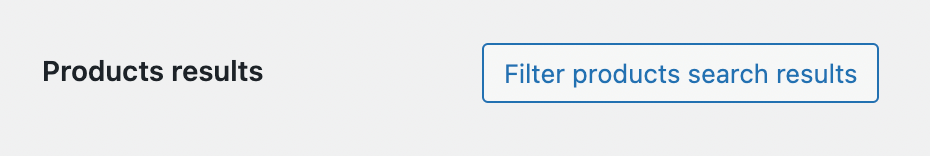 Filters for products search results