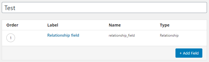 Relationship field type