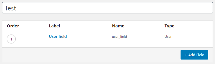 User field type