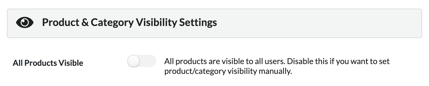 B2BKing product visibility settings