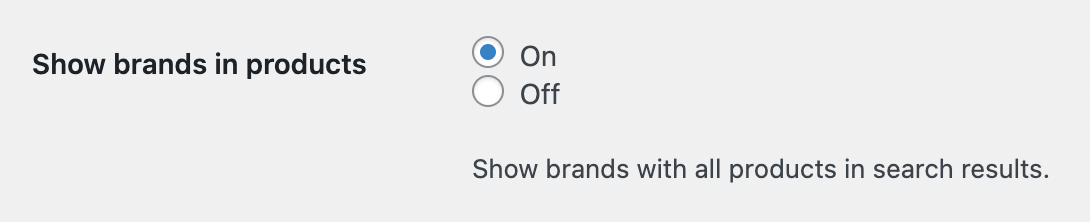 Option to show/hide products brands