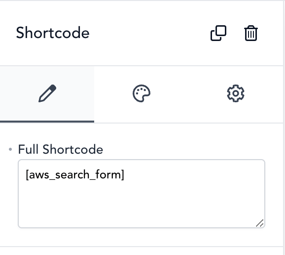 Adding plugin search form shortcode