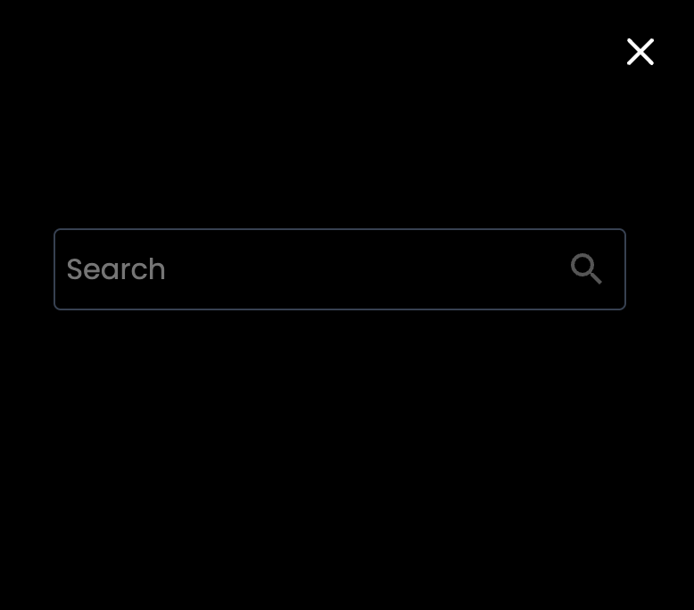 Fullscreen search form replaced