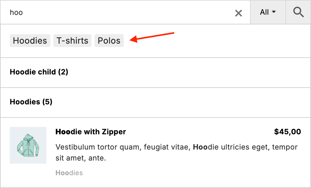 Quick search buttons added via PHP hook