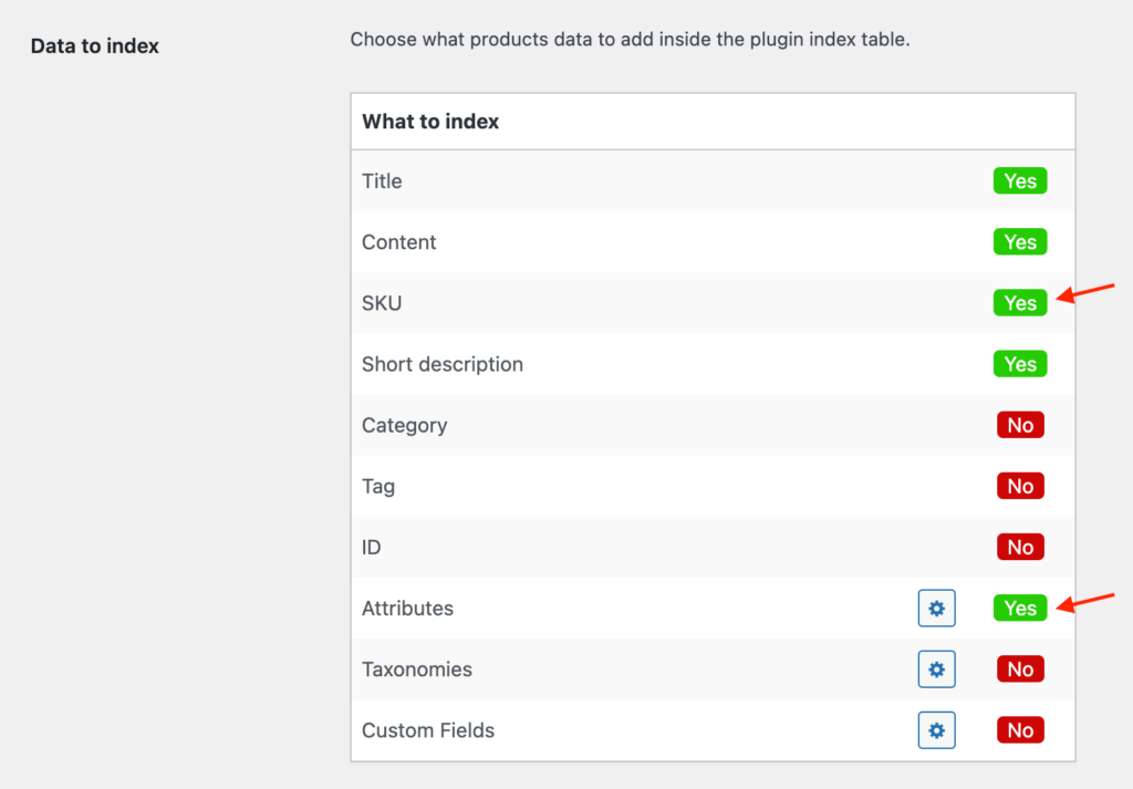 Enable product field for indexing