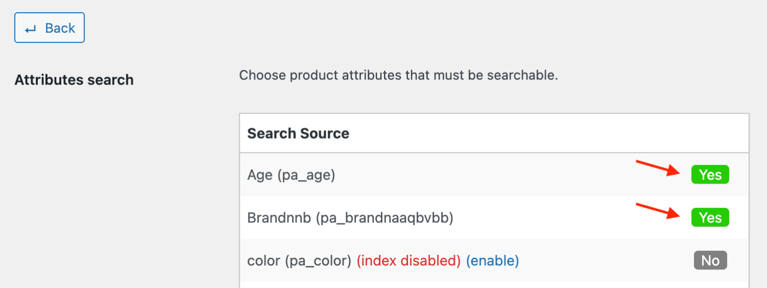 Via what attributes you want to search