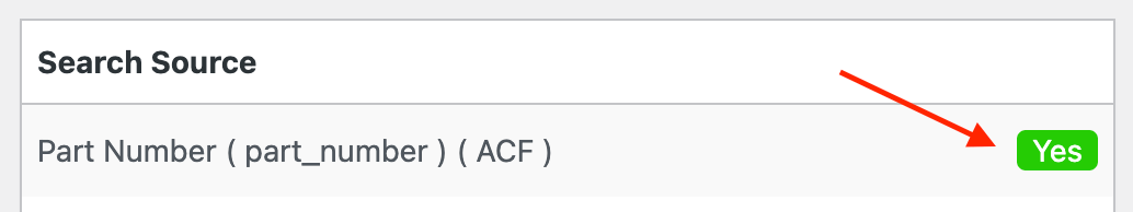 Enable specific ACF field for search