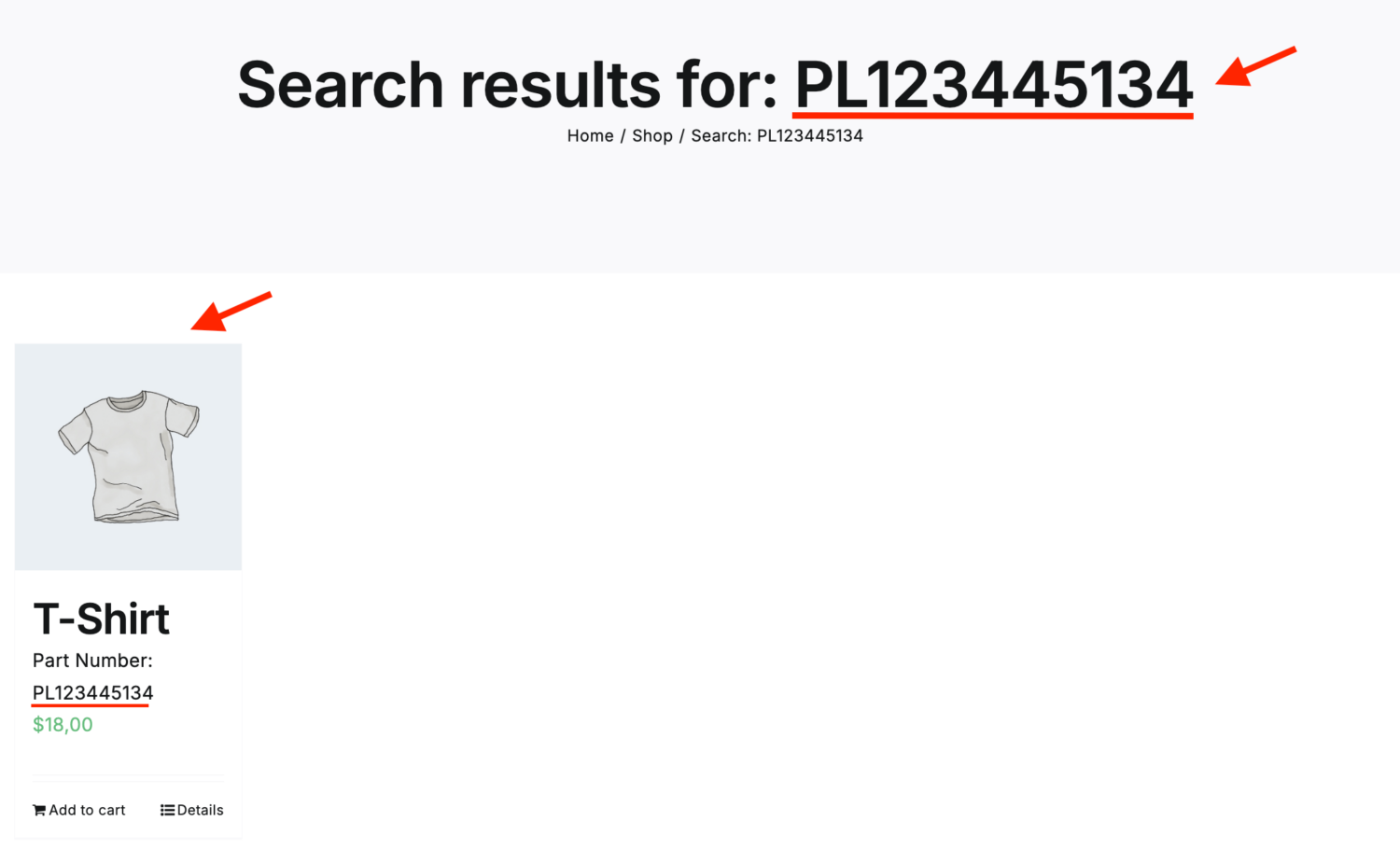 Example of products search via ACF fields