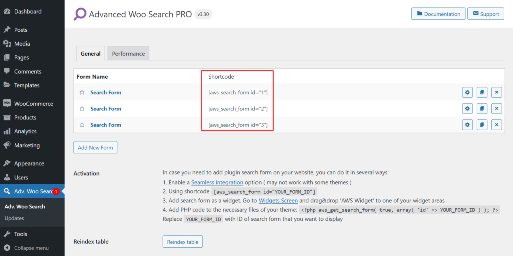 advanced woo search multiple forms