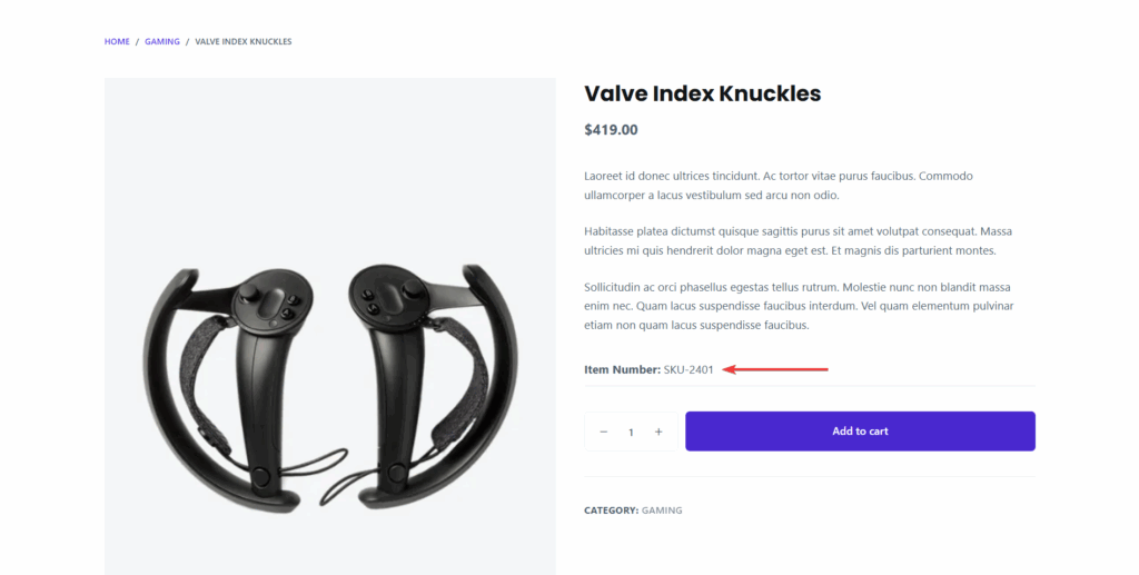 custom field in product page frontend