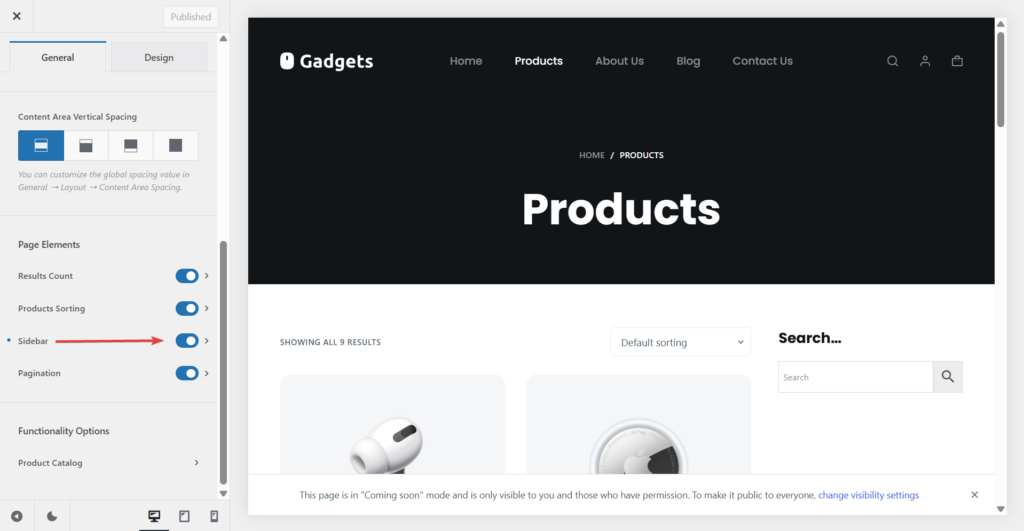 enable sidebar in wordpress