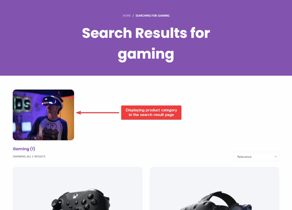displaying category in search result page - advanced woo search