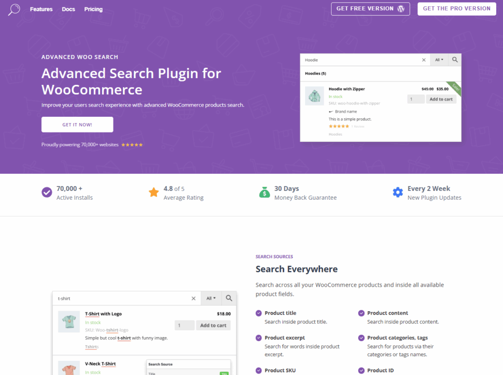 advanced woo search - woocommerce product search plugin
