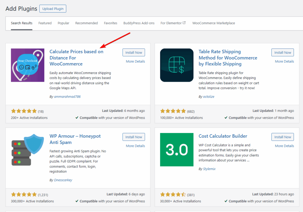 calculate price based on distance for woocommerce plugin