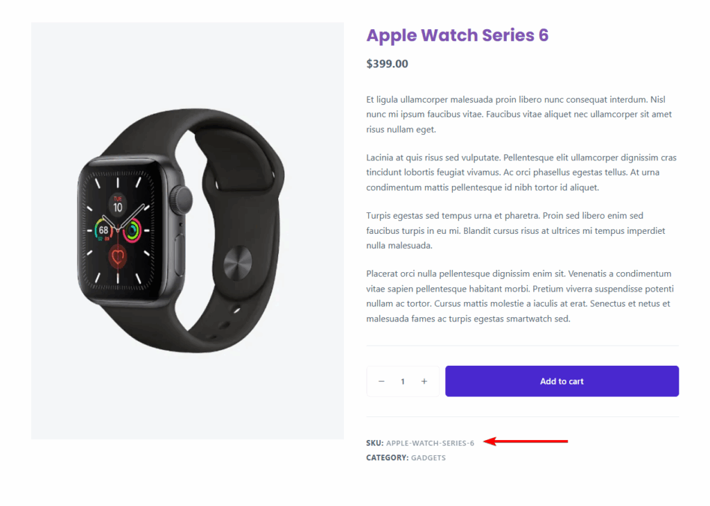 woocommerce product sku